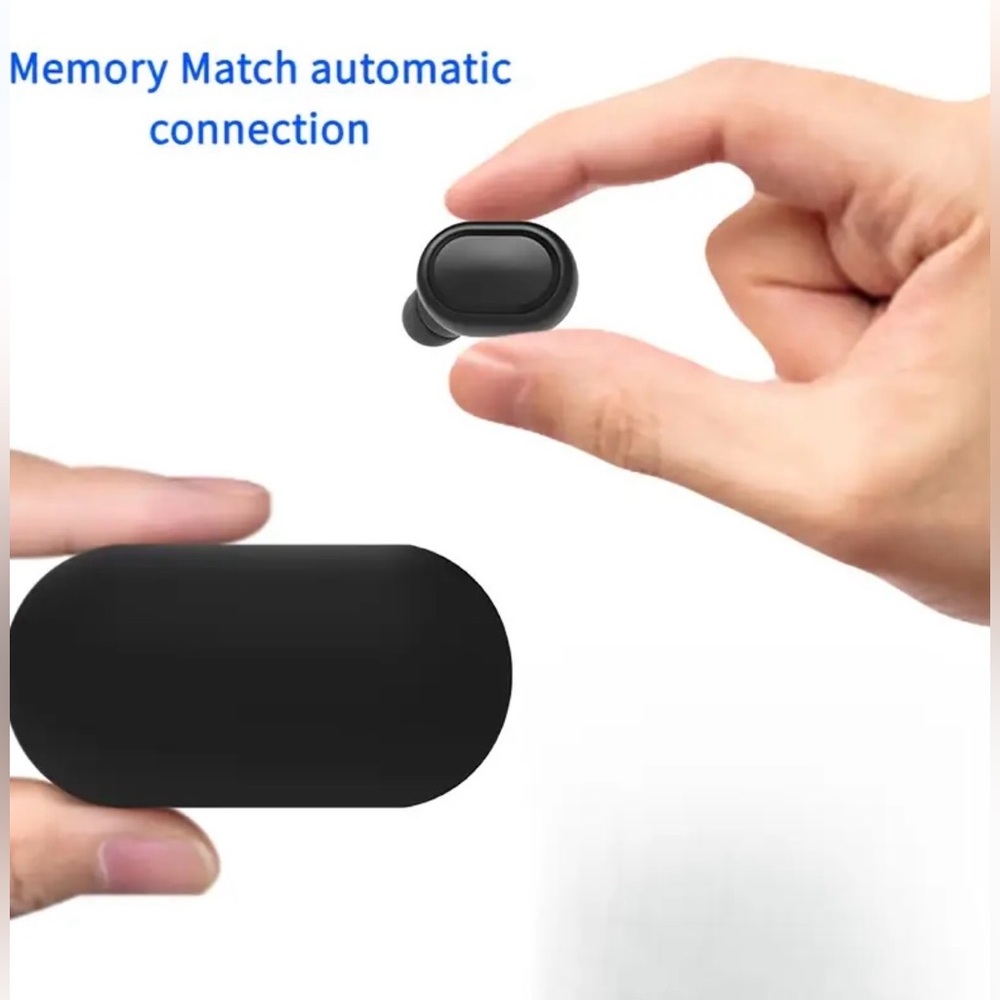 Wireless Black Earbuds with Charging Case - Picture 3 of 5